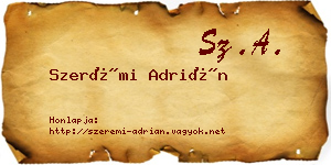 Szerémi Adrián névjegykártya