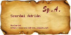 Szerémi Adrián névjegykártya